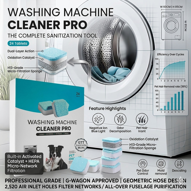 Uproot Clean Washing Machine Cleaner Tablets - 12 Pack for a 12 Month Supply. Fo gallery