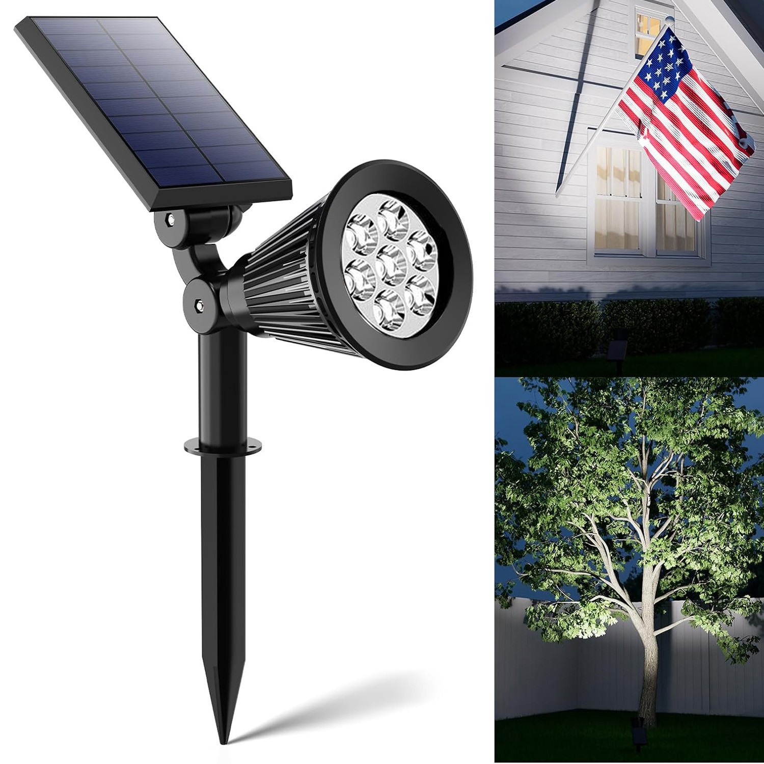 LED Solar Spot Light Outdoor Waterproof Landscape Spotlight Garden Security Lamp gallery