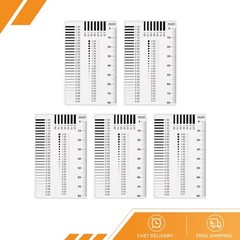 5pack Transparency SEC Size Estimation Chart 80mm Diameter Line