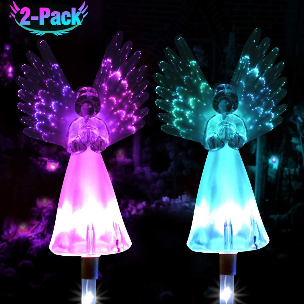 Solar Angel Outdoor Decor Light For Garden Yard Patio Cemetery Grave Halloween gallery