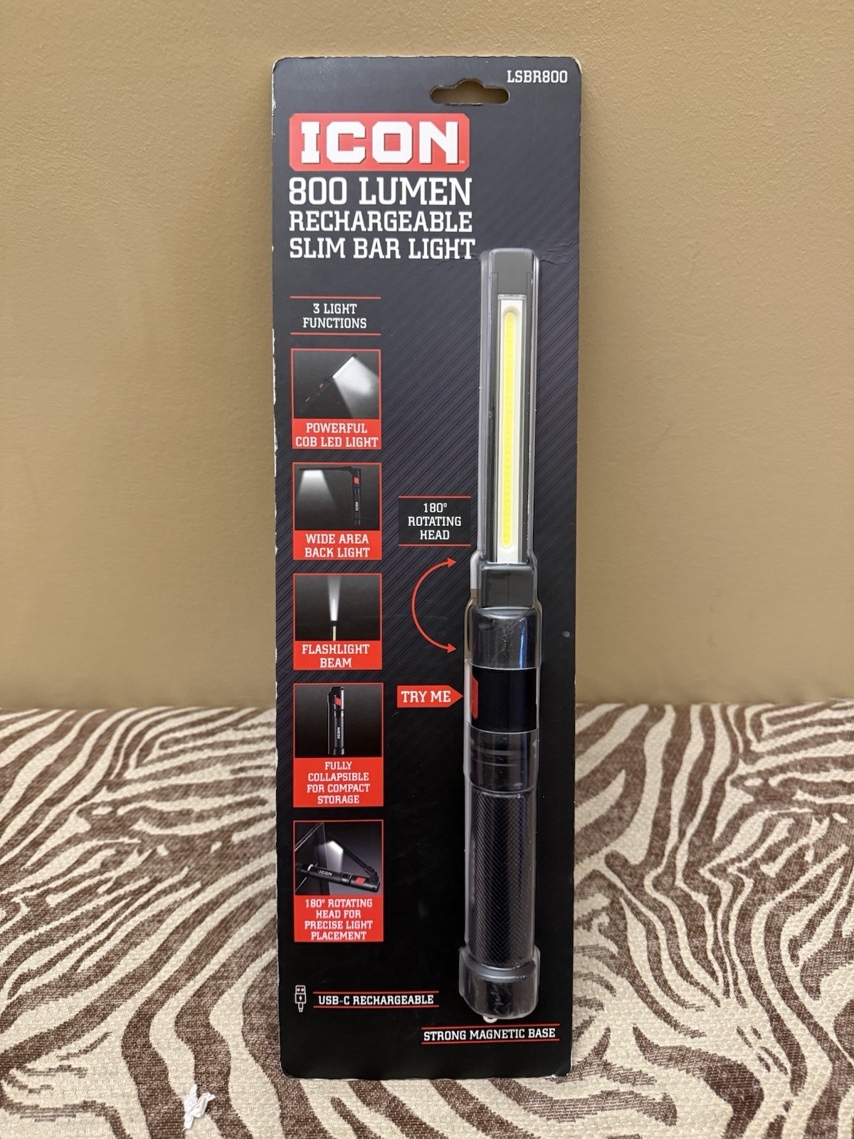 Icon 3in1 800 Lumen LED Rechargeable WorkLight Foldable Slim Bar Light Magnetic gallery