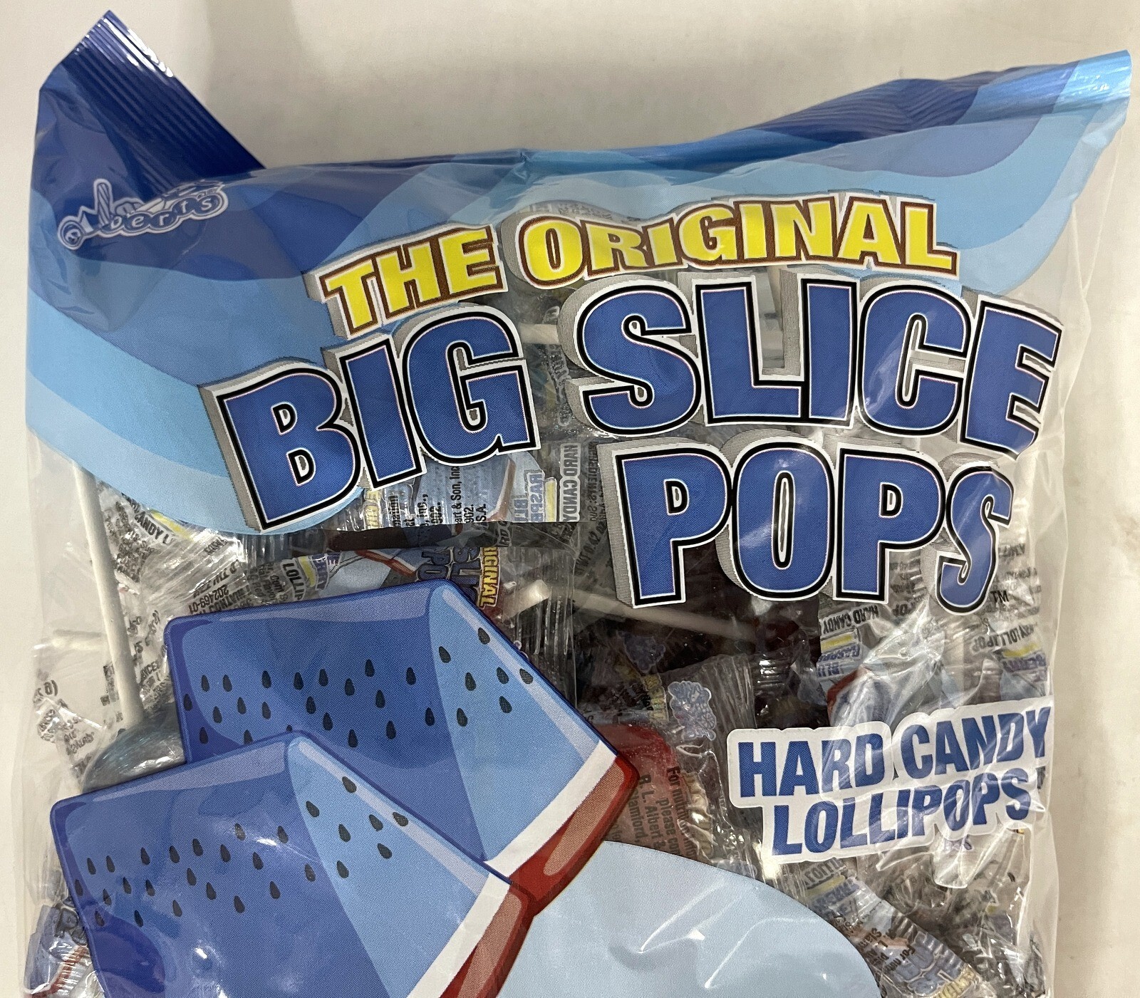 Big Slice Pops Blue Raspberry Candy Lollipops Suckers Bulk 48 Count Bag Candies gallery