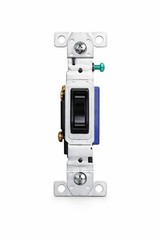 Leviton Black Toggle On/Off Wall Switch for Light Control, Single Gang, Vertical