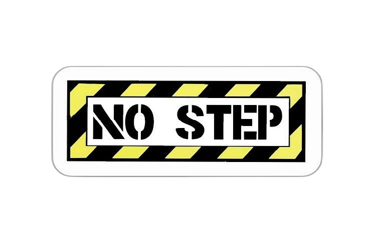 No Step Caution Sticker Decal gallery