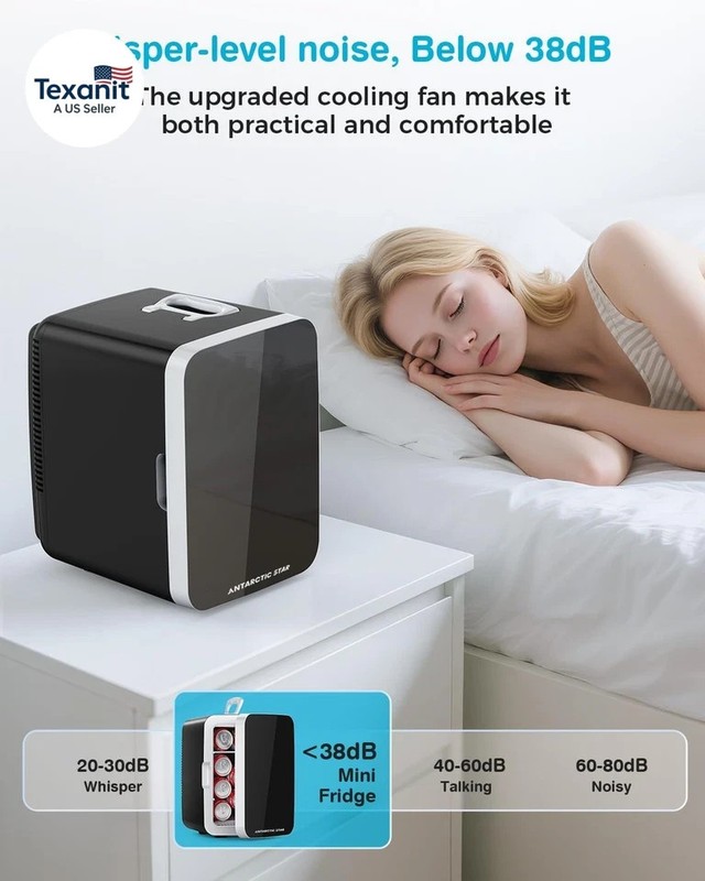 Compact Mini Fridge, 10L Portable Small Refrigerator, 2.6 Gal Mini Fridge with A gallery