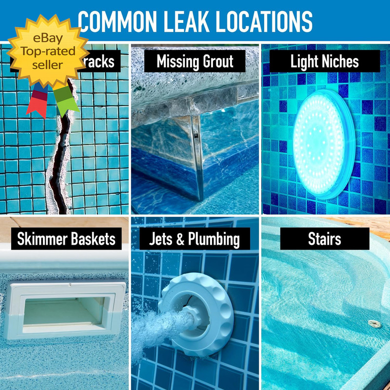 Pool Leak Detection Dye Kit 75+ Tests 2 Stainless Steel Precision Applicators gallery