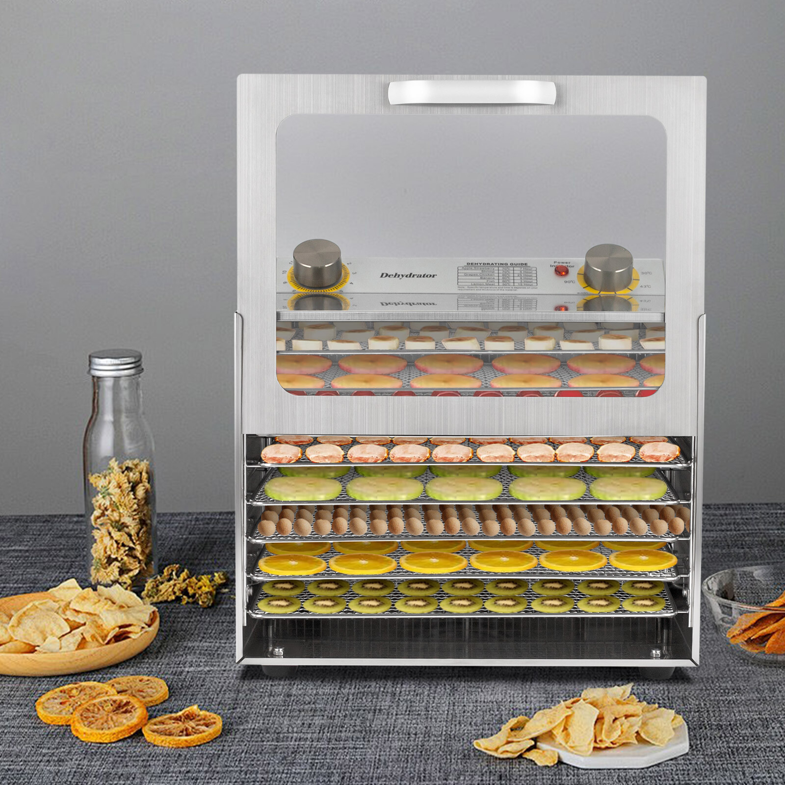 8 Trays Food Dehydrator Machine Stainless Steel 400W Jerky Fruit Drying Food gallery