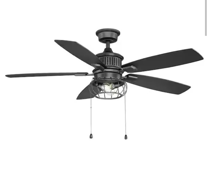Natural Iron 52" 5 Blade LED Reversible Blade 3 Speed Cag Light Ceiling Fan gallery