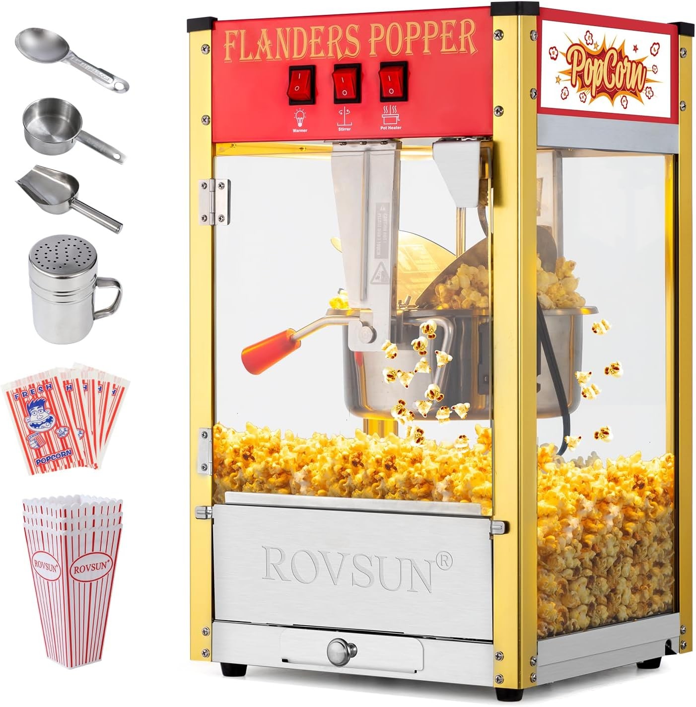 Commercial Movie Theater Popcorn Machine w/ 8 oz Kettle, Countertop Popper Maker gallery
