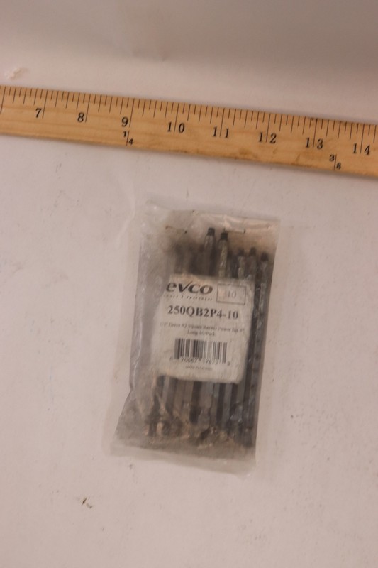 (10-Pk) Evco #2 Square Recess Power Bit 4" Long x 1/4" Drive 250QB2P4-10 gallery
