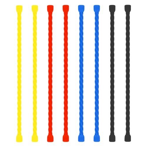 8Pcs 6-inch Silicone Cable Ties Reusable Steel-Core Silicone Twist 6-inch(8pcs) gallery