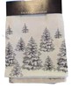 Trees and Snow Stripes Kitchen Towels 3-Pc 15 X 25-In Green White Cotton Gift gallery