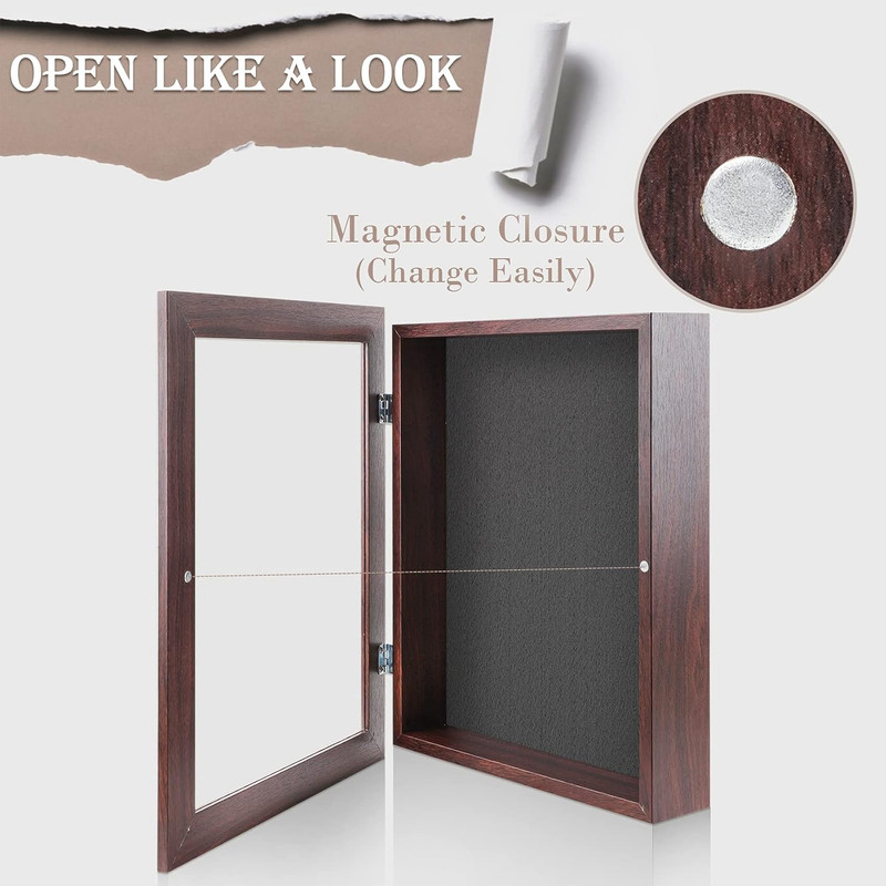 , 11X14 Shadow Box Frame Display Case, 2-Inch Depth, Great for Collages, Collect gallery