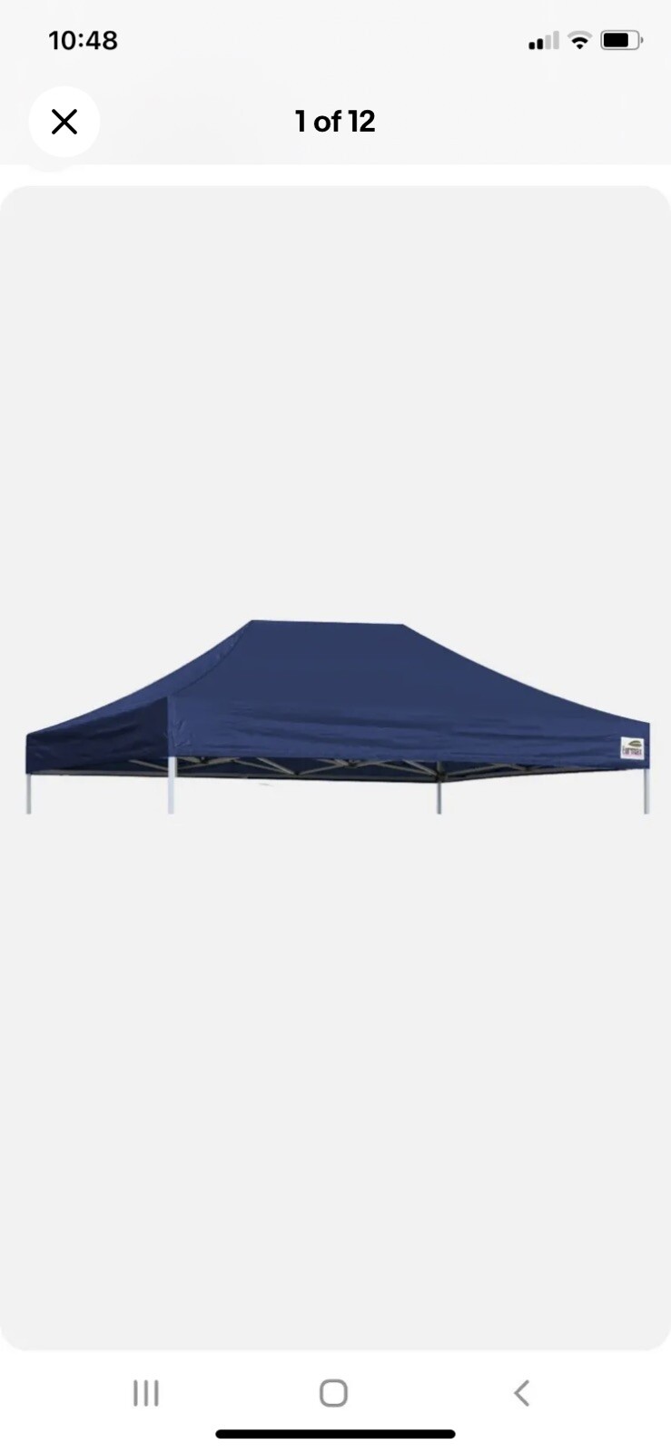 Eurmax Pop Up Replacement Canopy Top Cover 10' x 10' Blue Gazebo New Patio House gallery