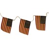 NEW PRIMITIVE AMERICANA FLAG GARLAND 92"L BURLAP JUTE PATRIOTIC RUSTIC FARMHOUSE gallery