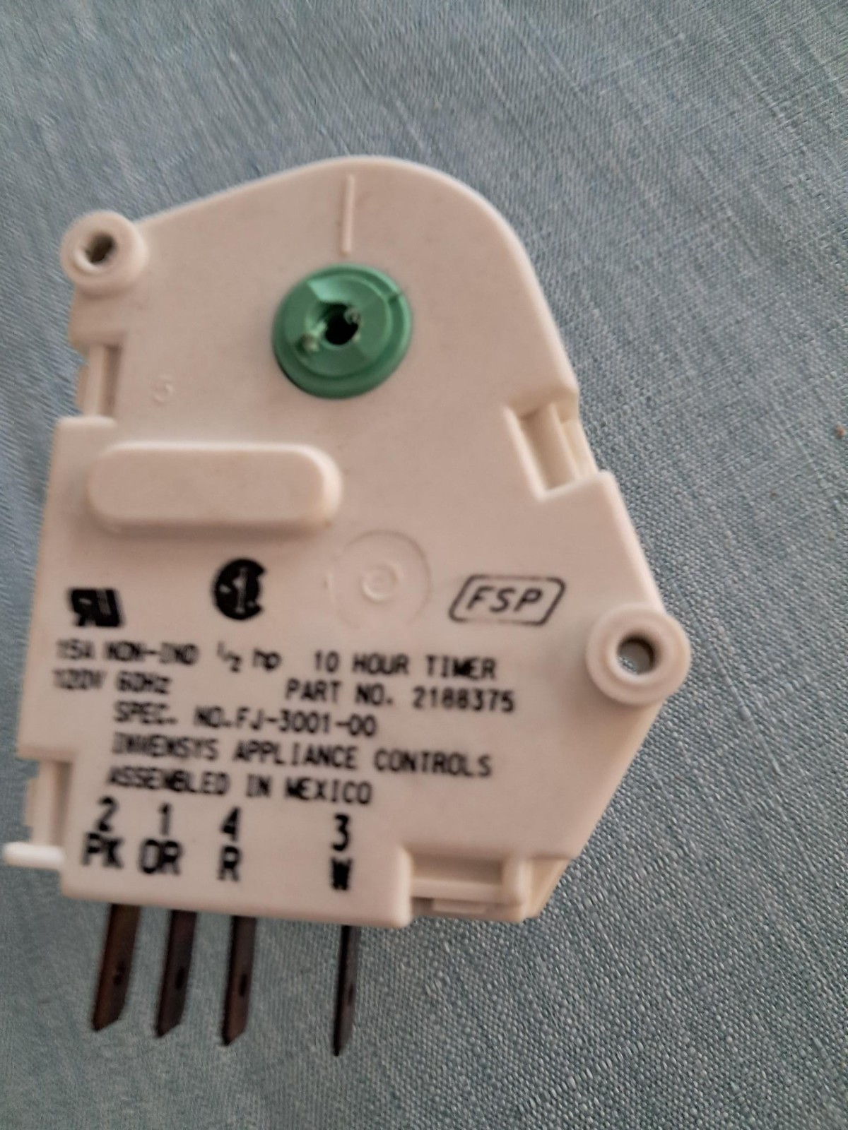 Whirlpool W10822278 Refrigerator Defrost Timer OEM gallery