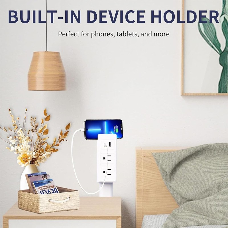 Electrical Outlet Expander Power Socket Extender Sofas 180° Rotating plug US gallery