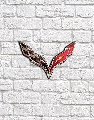 C7 Corvette Wall Hanging Garage Sign 22 x 15 inches - Chrome gallery