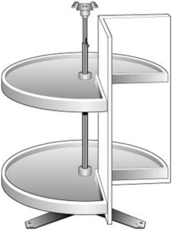 Hafele 2-Shelf Pie-Cut Door-Mounted Polymer Plastic Lazy Susan for Base Corner C gallery