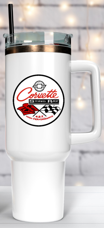Car Classics "Corvette Stingray 427" - 4" Handcrafted Vinyl Decal Vehicle Cooler gallery