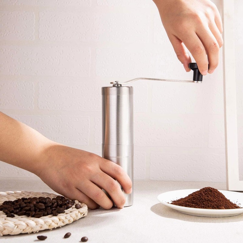 Manual Coffee Bean Grinder Stainless Steel Hand Coffee Mill Ceramic Burr US Ship gallery