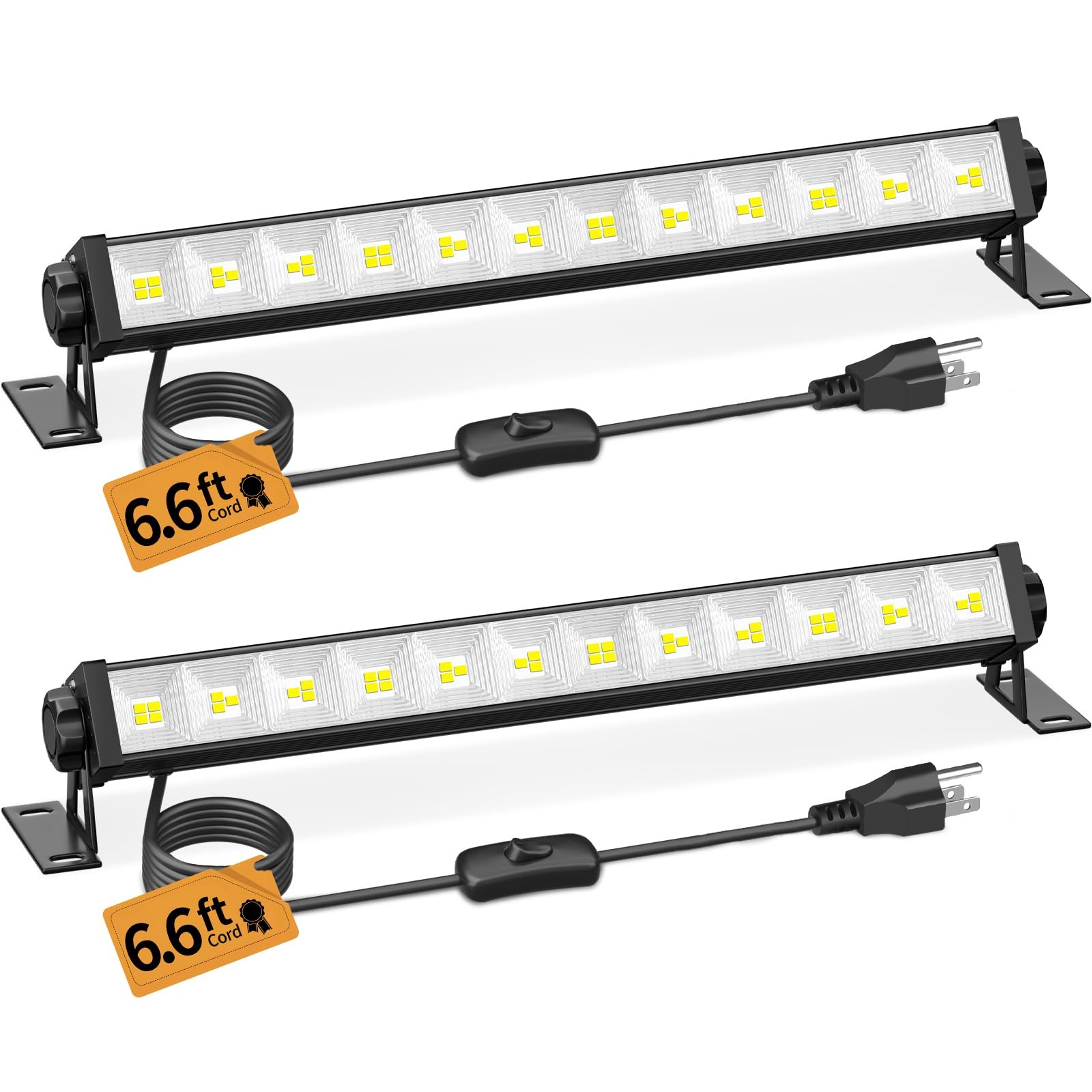 40W LED Shop Lights with 6.6FT Cord, Swtich, 5400LM Plug in Garage Light, 600... gallery