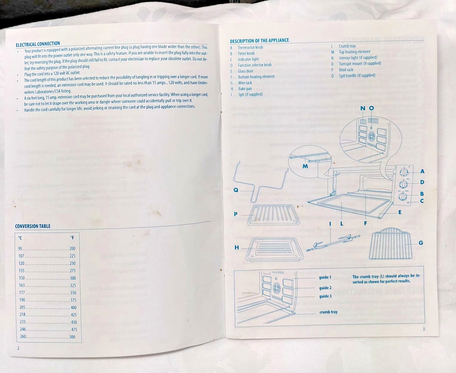 De'Longhi Electric Oven Instructions User's Manual Booklet (p3s) gallery
