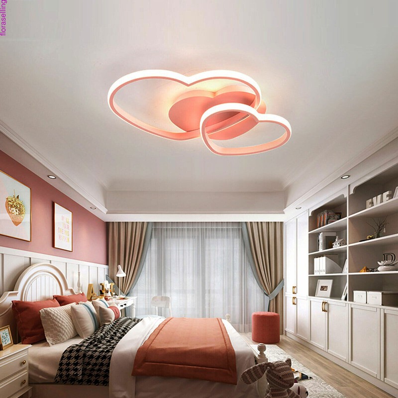(Remote) Modern LED Heart-Shaped Ceiling Light Acrylic & Metal Chandelier Lamp gallery