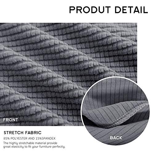 Stretch Couch Cushion Slipcovers Reversible Cushion Protector Small Light Grey gallery