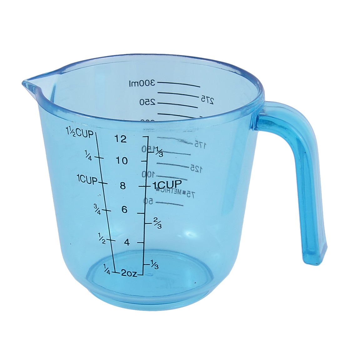 Bakery Baking Plastic Water Liquid Measuring Cup 300ml Clear Blue gallery