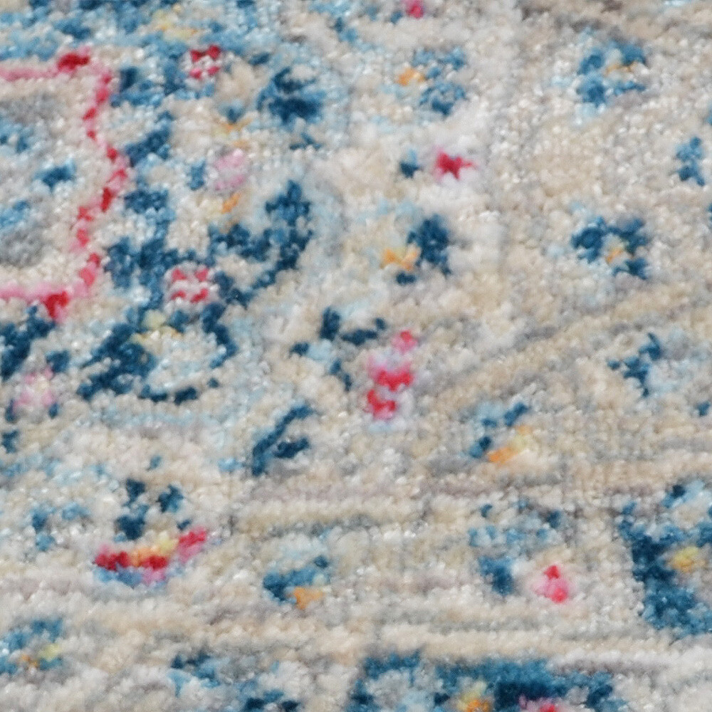 Machine Woven Cross Weave Polyester 2'6x9'10 Runner Area Rug Oriental Multicolor gallery