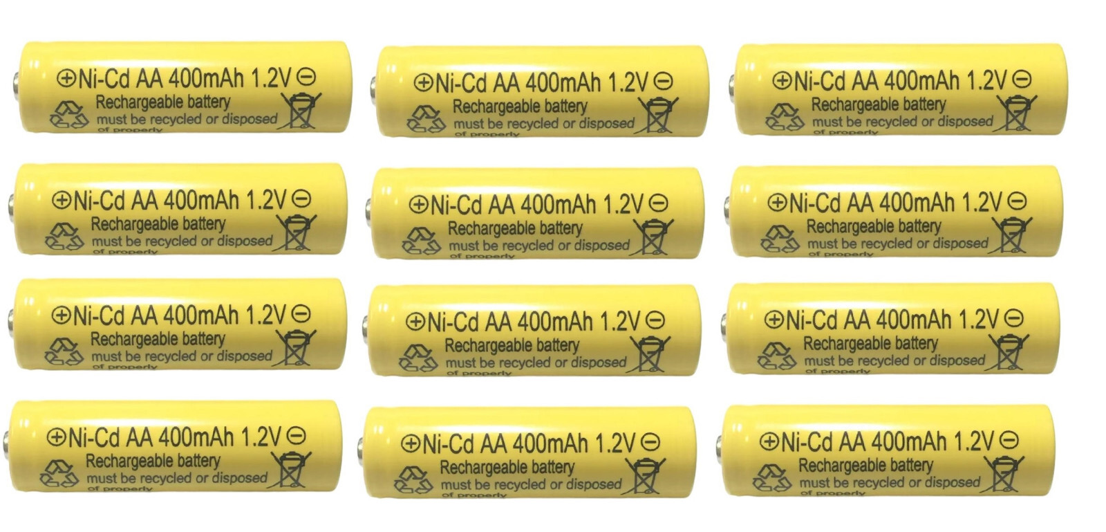 12-PCS AA 1.2v Rechargeable Batteries NiCd 400mAh Solar Ni-Cd Light LED F12 gallery