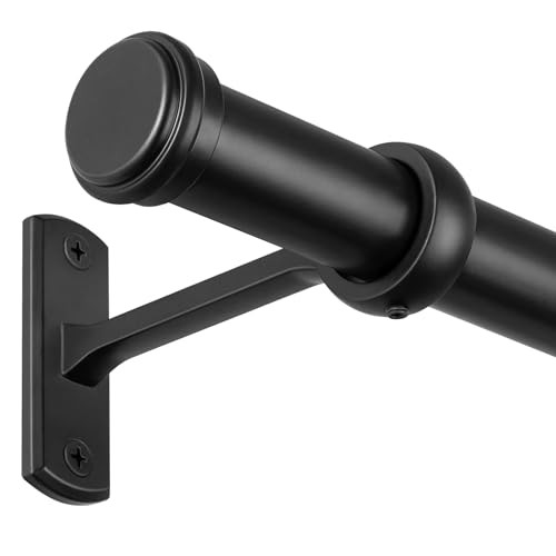 1 Inch Blackout Curtain Rods for Windows Patio, Adjustable Room 72" to 144" gallery