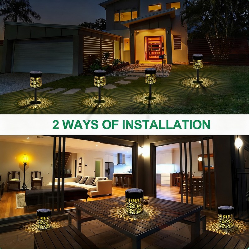 2 Pack LED Solar Pathway Lights Outdoor Solar Landscape Lights Lawn Patio Decor gallery
