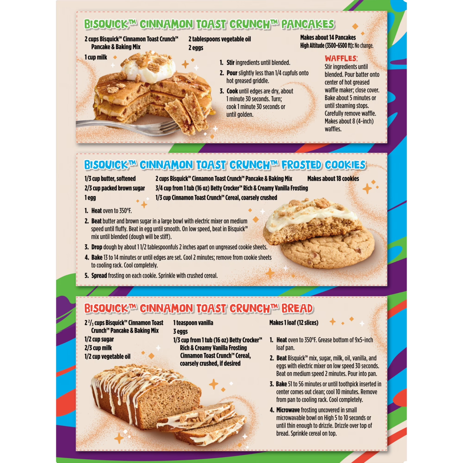 Betty Crocker Bisquick Pancake and Baking Mix, Cinnamon Toast Crunch, 20 oz gallery