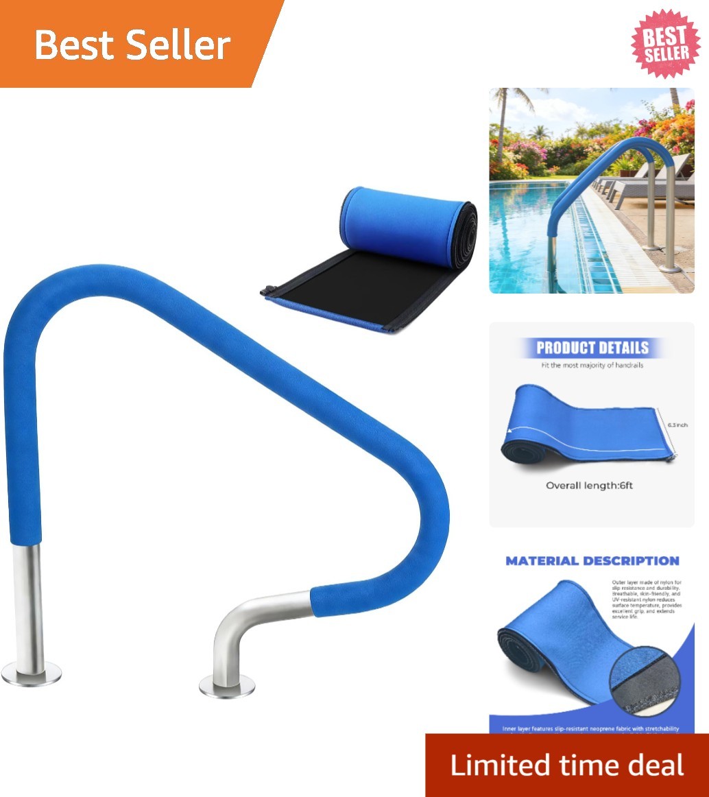 Pool Railing Covers-6 Feet Zippered Swimming Pool Handrail Covers-Neoprene Hand gallery