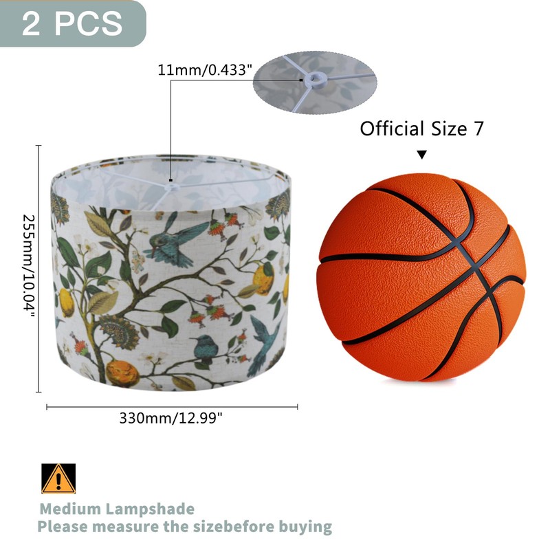 Large Flax Pattern Drum Floor Lamp Shades Set Of 2 Spider 13x13x10 Inch gallery