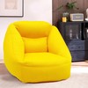 Linen Blend Inflatable Lazy Chair 41"×40"×30" Removable Cover for Living Room gallery