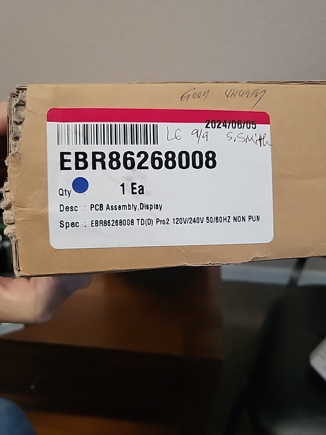 LG Dryer Display Control Board EBR86268008 DLE7400WE/ BRAND NEW PART gallery