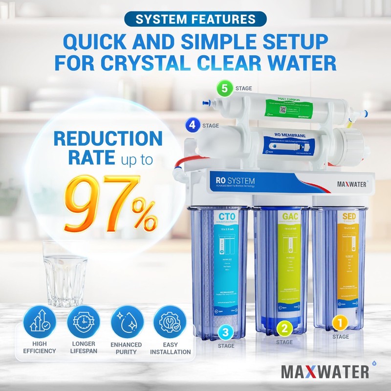 5 Stage Drinking Reverse Osmosis System with 5 filters / without tank and faucet gallery