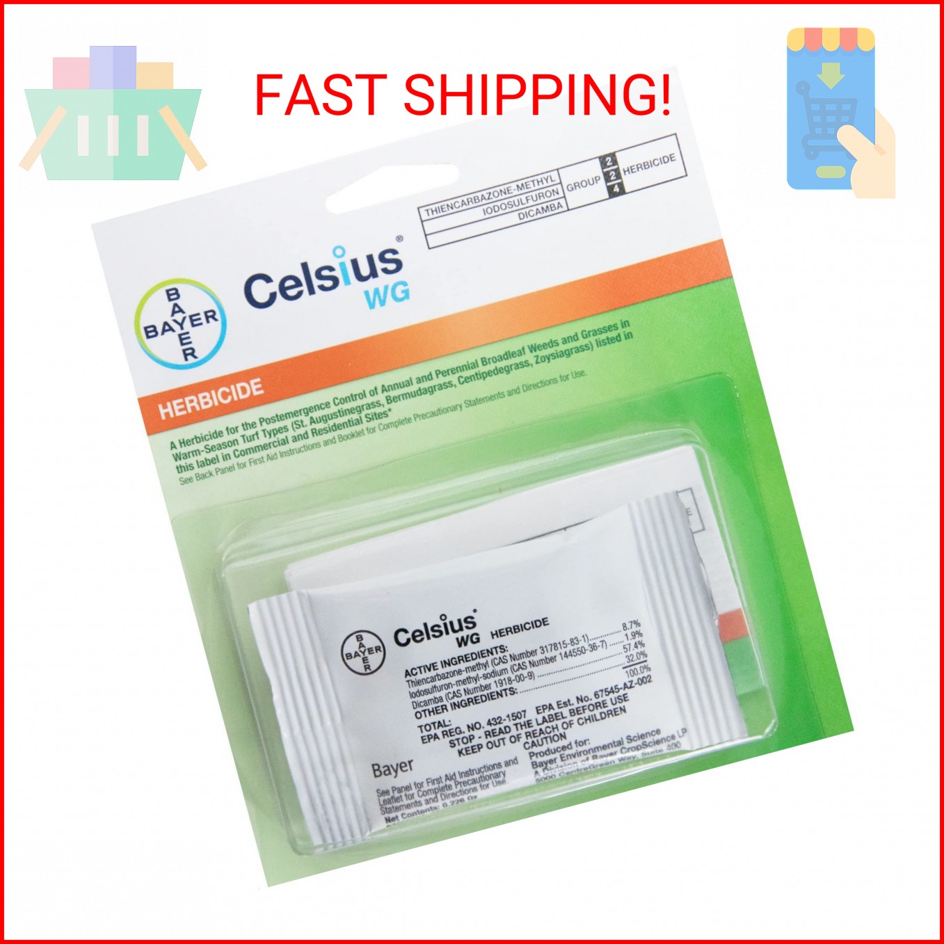 Prime Source Celsius WG - 0.226 oz Easy Mix Packet-Post Emerge Weed Control gallery