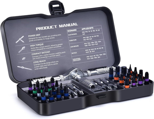 40-in-1 Magnetic Screwdriver Set with Ratcheting Handle,Magnetic Black gallery
