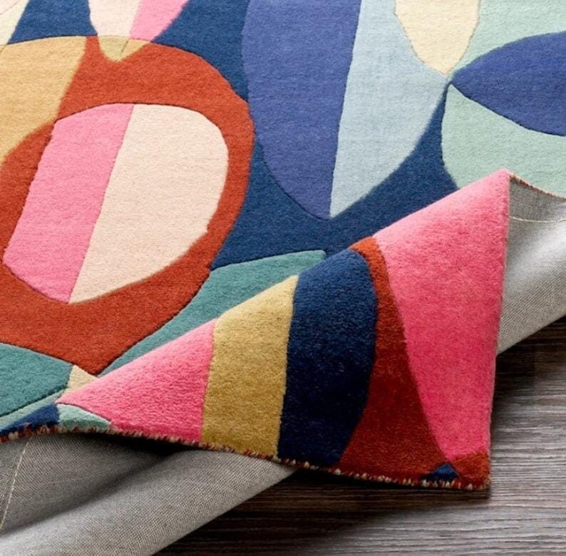 Luxury Hand Tufted Area Rug with Multicolor Handmade Tufted 100% Nz Wool & Carpe gallery