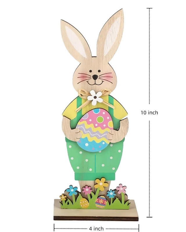 2 piece easter wooden bunny decor,easter decorations,easter Red And White gallery