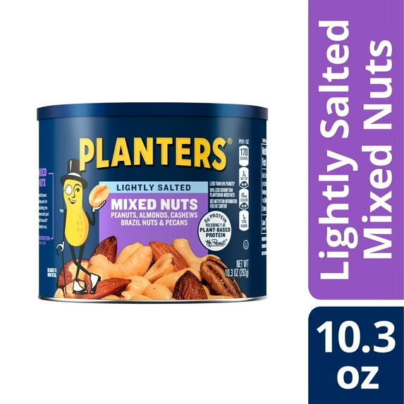 Planters Deluxe Mixed Nuts with Hazelnuts, Plant Based Protein, 10.3 oz Caniste gallery