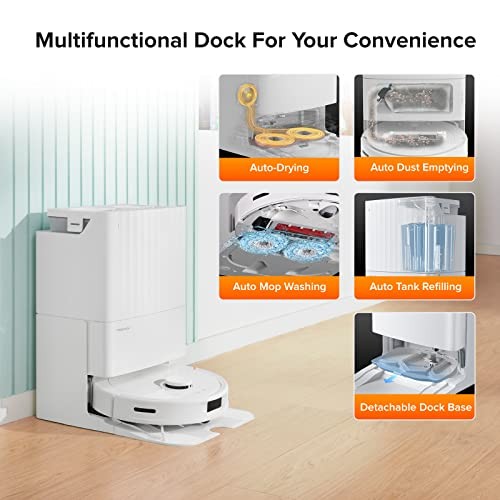Roborock Q REVO Robot Vacuum and Mop with Multifunctional Dock - WHITE gallery