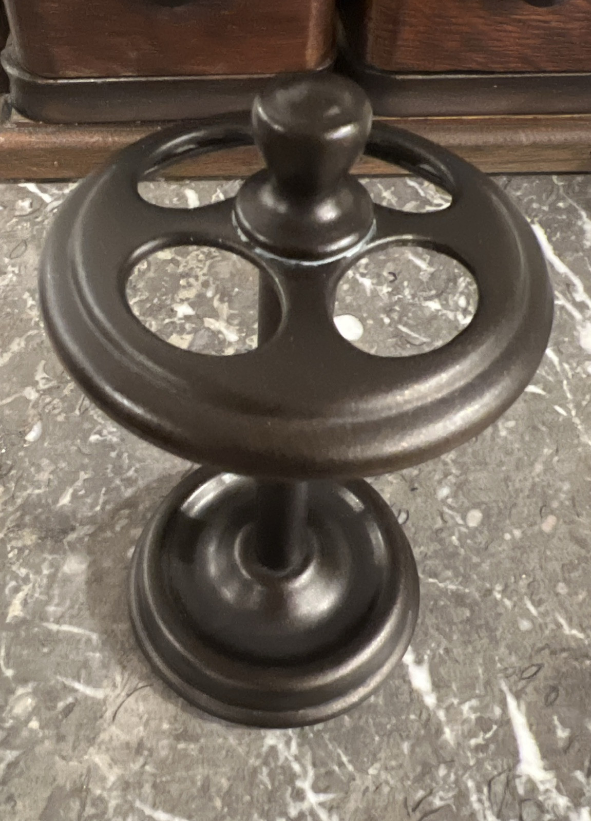 Toothbrush Holder Steampunk GunMetal Iron Finish Rustic Industrial Sea Bronze gallery