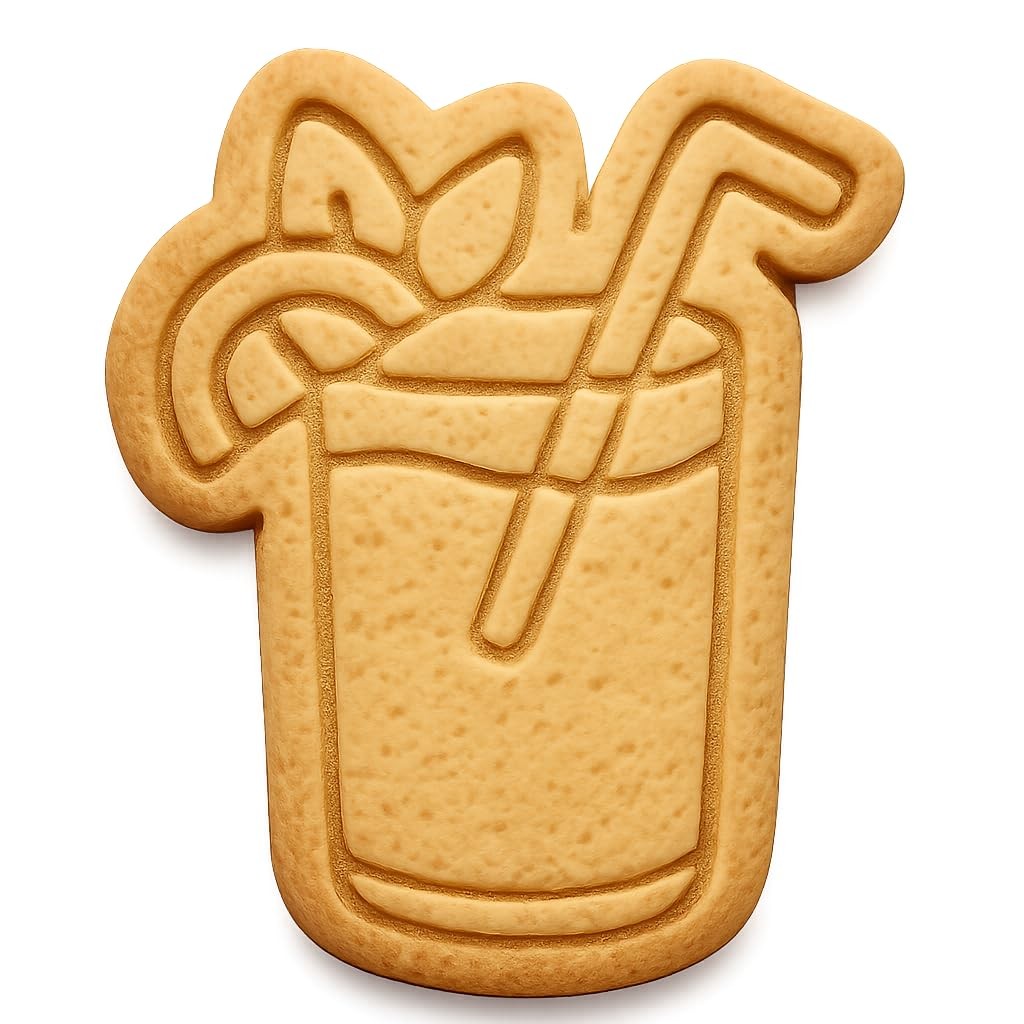 Coconut Mojito Cookie Cutter & Stamp, Fondant & Clay - 4x3.4 gallery