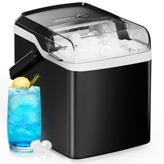 Ice Maker Countertop with Auto-Cleaning, 26Lbs/24Hrs, 9 Cubes in 6 Mins