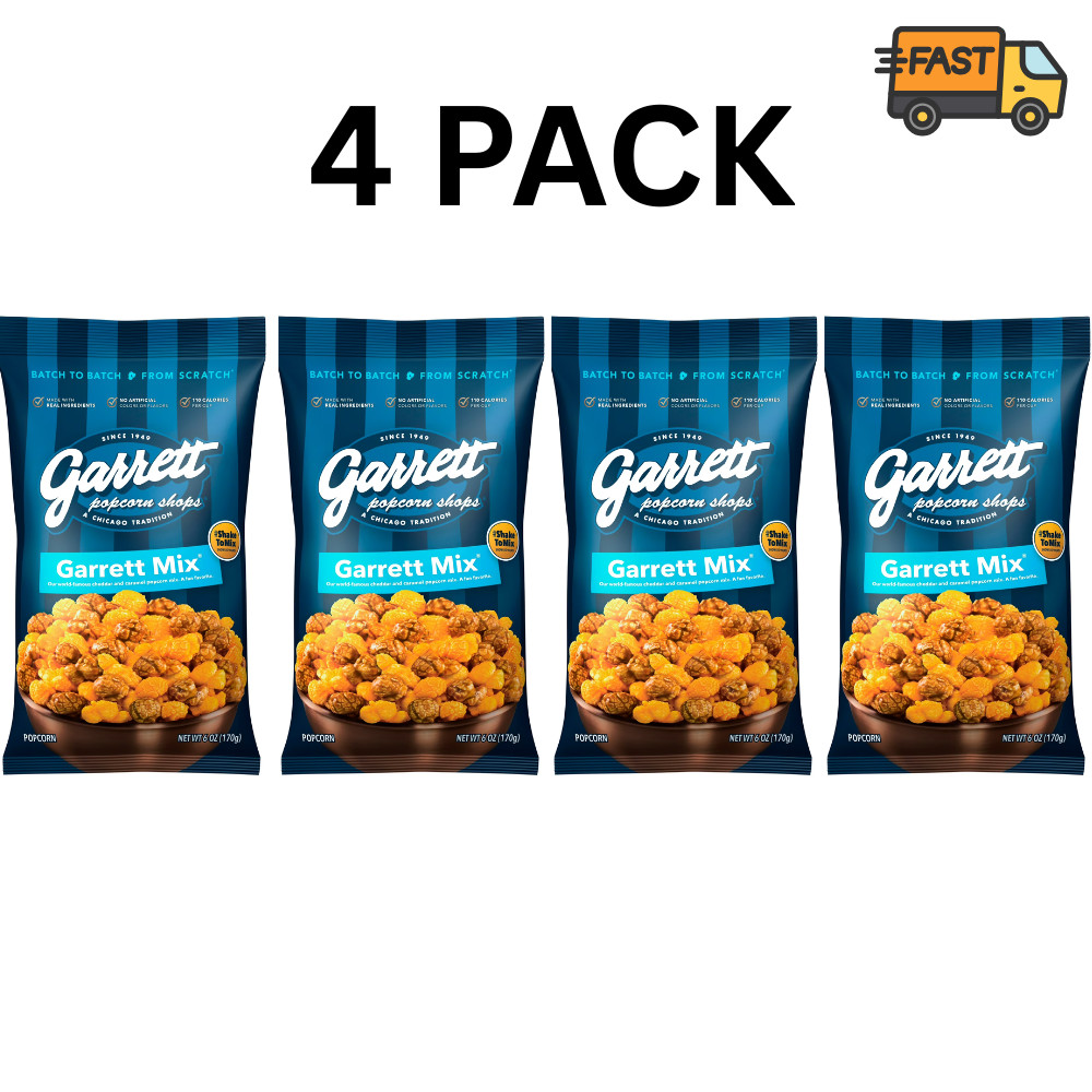 Garrett Popcorn Shops Garrett Mix Popcorn 6 Oz Pack of 4 Gourmet Snack gallery